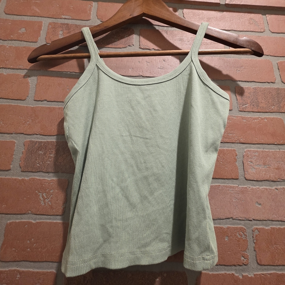 FICERD Mint Green Ribbed Tank‎ Top XS  Sku 30